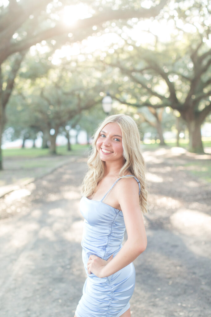 High School Senior Photos taken in White Point Gardens