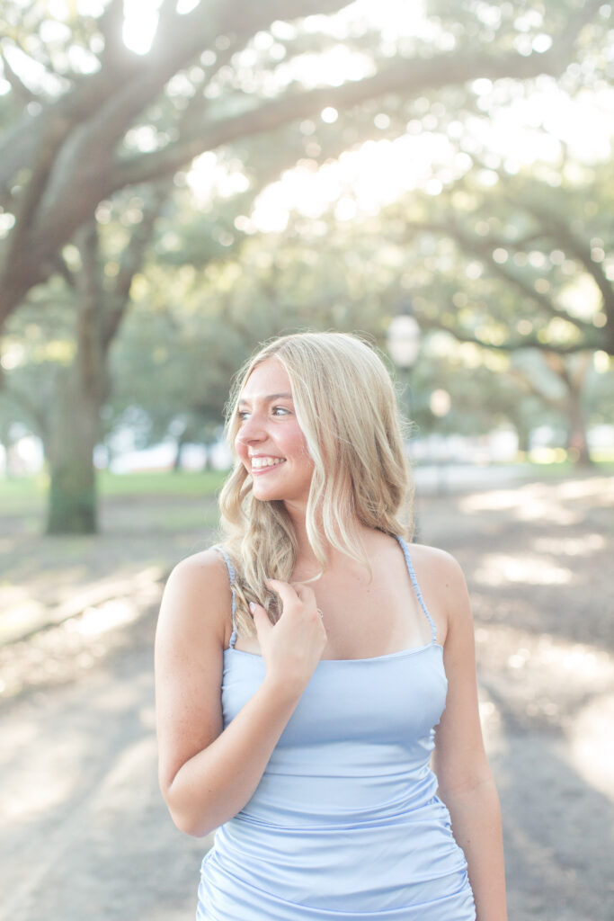 High School Senior Photos taken in White Point Gardens