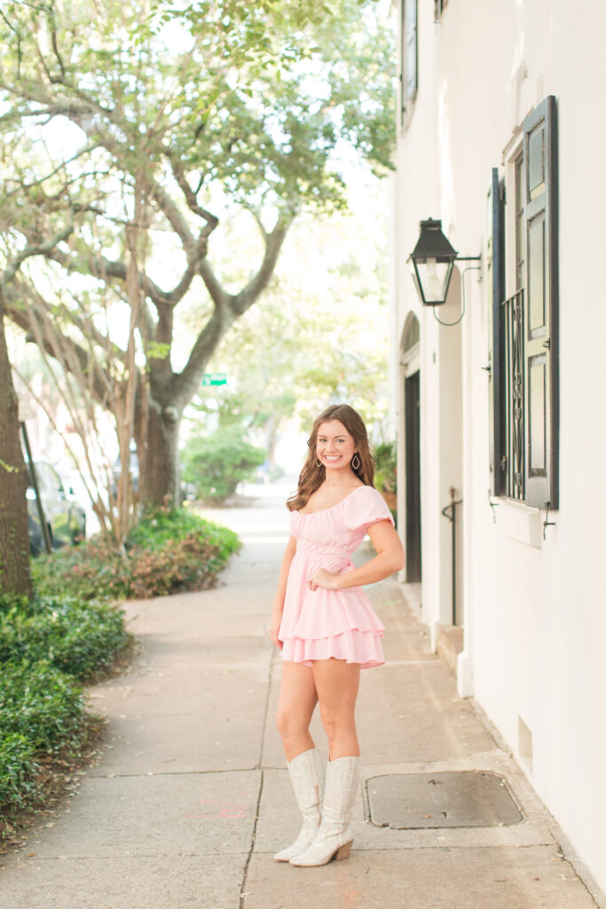 Senior Photos taken along Rainbow Row