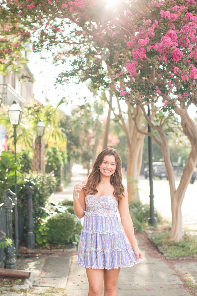 Senior Photos taken along Rainbow Row