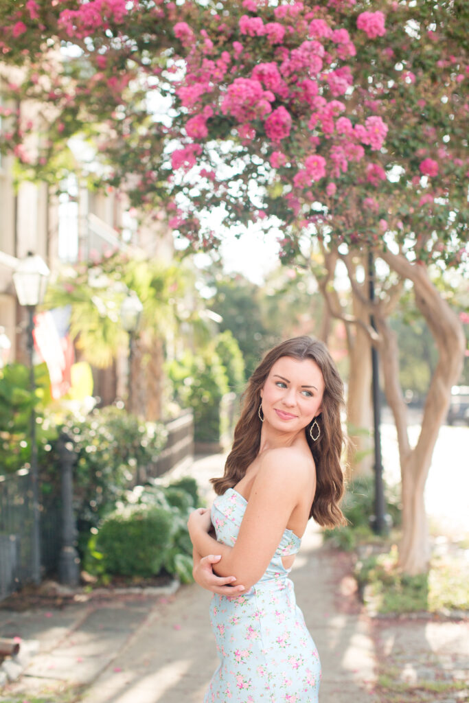 Senior Photos taken along Rainbow Row