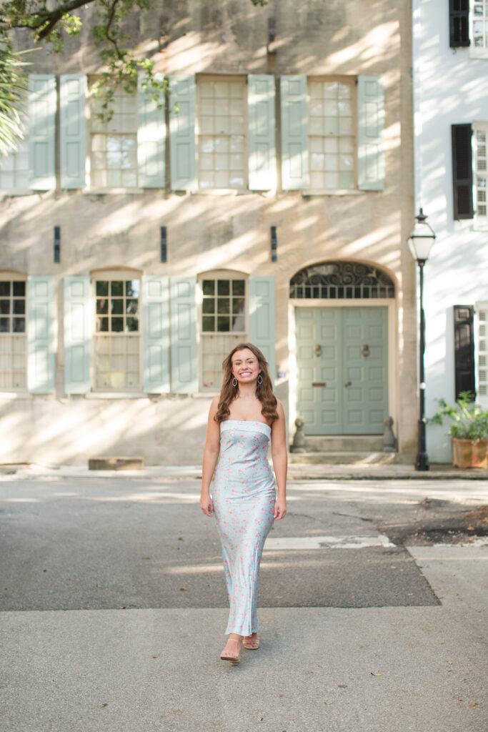 Senior Photos taken along Rainbow Row