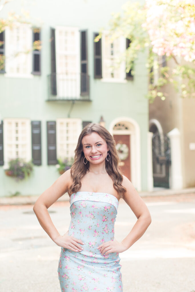 Senior Photos taken along Rainbow Row